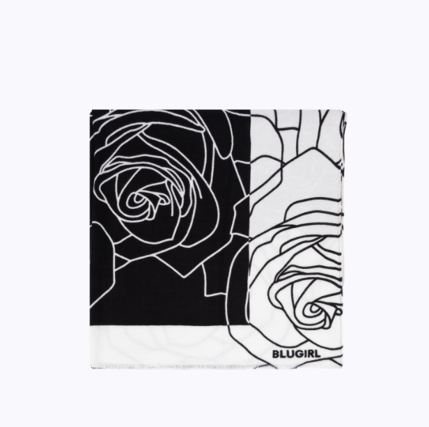 Color Block Stole Roses Color Block Stole Roses