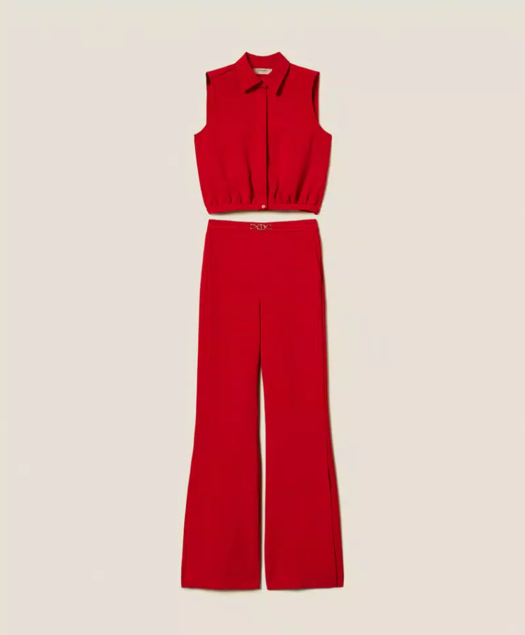 Crêpe cady blouse and trousers Crêpe cady blouse and trousers