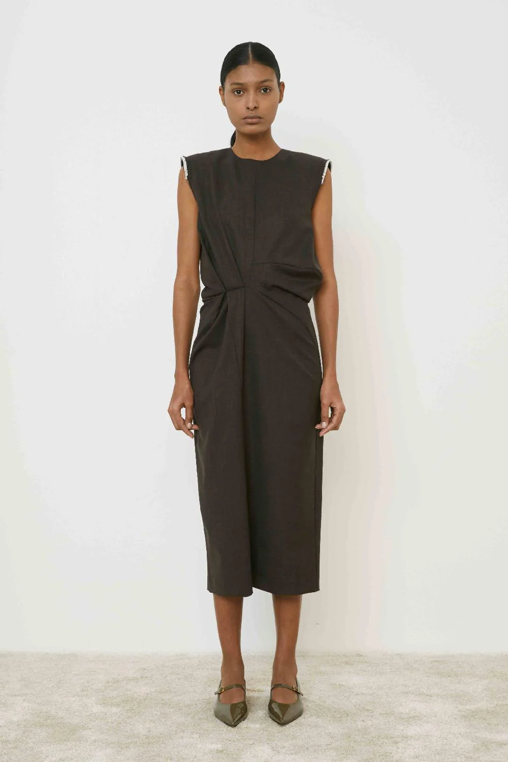 Draped Midi Dress Draped Midi Dress