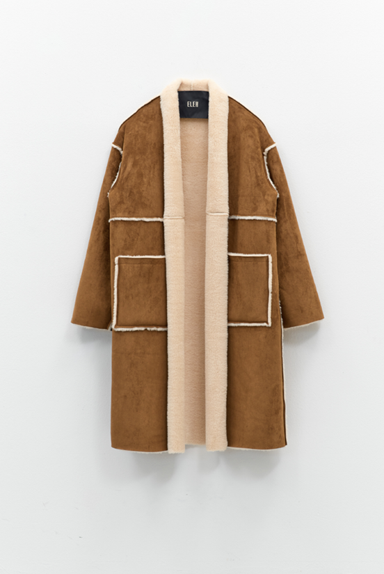 Long Shearling Effect Coat