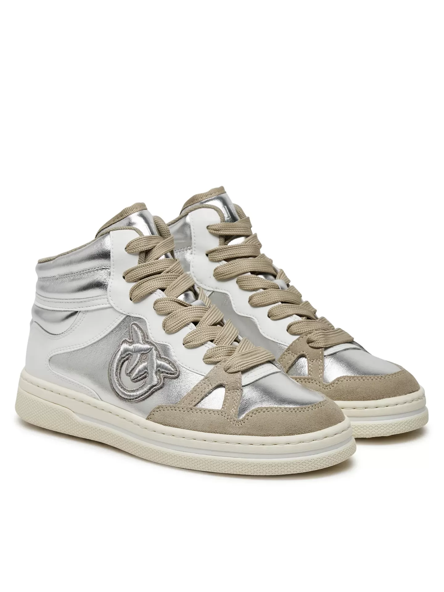 Mandy silver and beige sneakers Mandy silver and beige sneakers