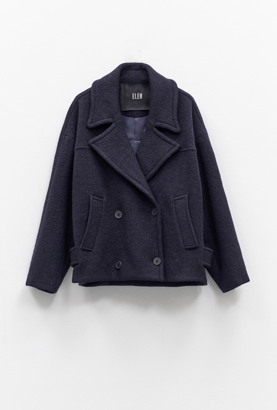 Short navy wool coat Short navy wool coat