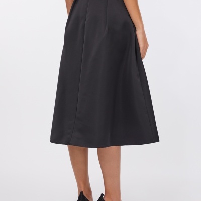 Taffeta midi skirt