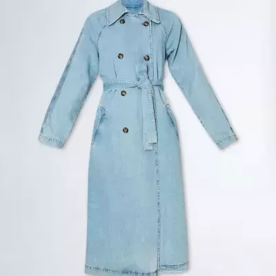 Denim Trench Coat