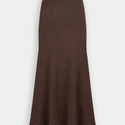 Knit midi skirt with sequins