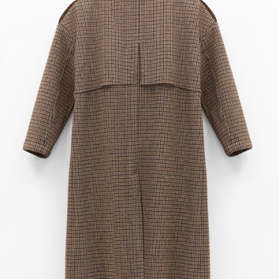 Houndstooth trench coat