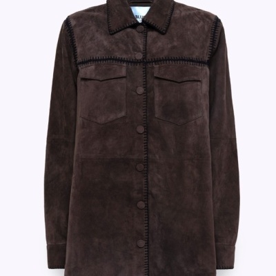 Suede Shirt With Crochet Suede Shirt With Crochet