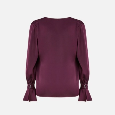 Relaxed-fit satin blouse