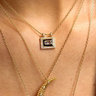 MYA-BAY Black Blue El Paso Necklace