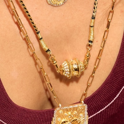 MYA-BAY Shinny Big Talisman Necklace