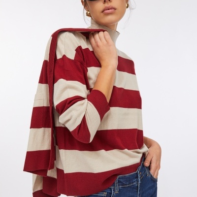 Striped jumper in wool blend