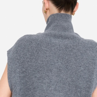 Wool vest with bejewelled embroidery