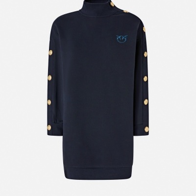 Buttoned fleece maxi-sweater Buttoned fleece maxi-sweater