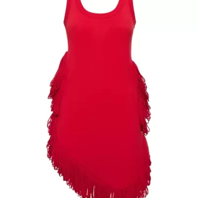 Short Knit Dress with Fringe Details – Berry Kiss