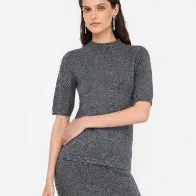 Top with micro-sequins