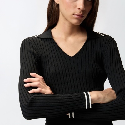 Polo-style sweater