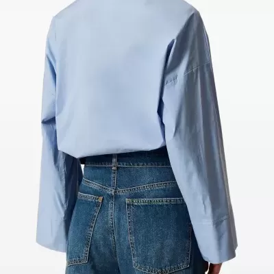 Wide-cuff button-down shirt