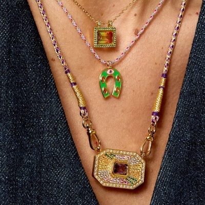 MYA-BAY Green Watermelon El Paso Necklace MYA-BAY Green Watermelon El Paso Necklace