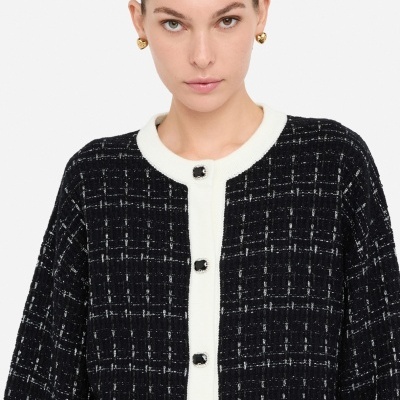 Jacket with jewel buttons