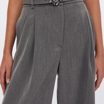 Palazzo trousers with belt