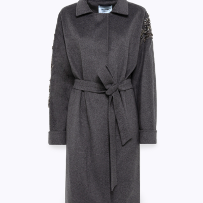 Wool Coat with Embroidery