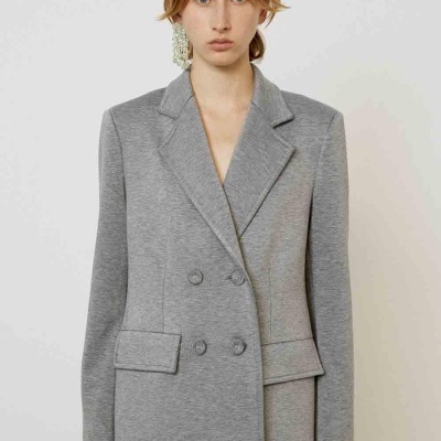 Double-Breasted Blazer with Classic Lapel