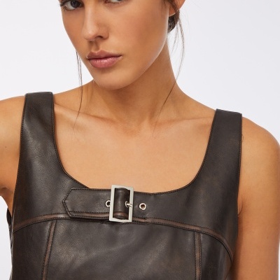 Short coated fabric dress