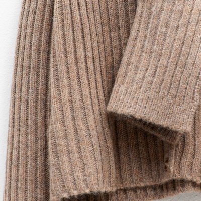 Knit Cardigan with Scarf Collar