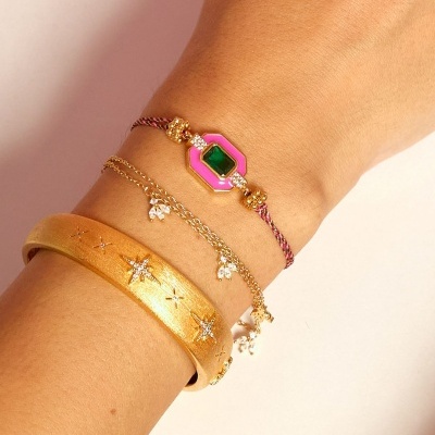 MYA-BAY Fuchsia Arte Deco Bracelet