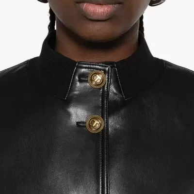 Faux Leather Jacket Black