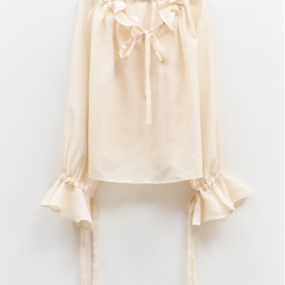 Ruffled Tie Blouse