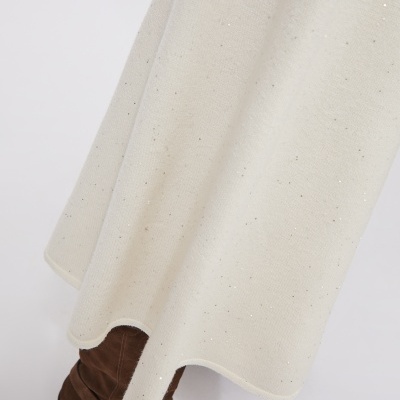 Knit midi skirt with sequins