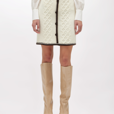 Wool Blend Mini Skirt