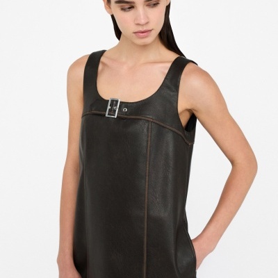 Short coated fabric dress