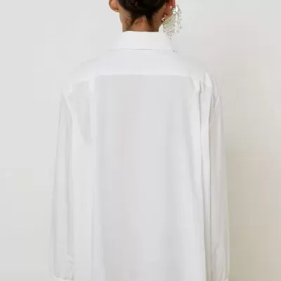 Classic Cotton Shirt with Pleats