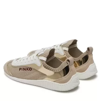 Reby beige and gold sneakers