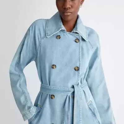 Denim Trench Coat