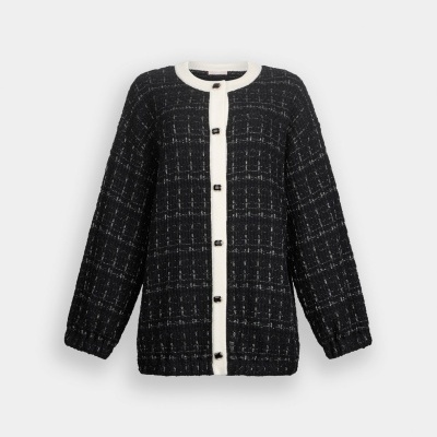 Jacket with jewel buttons