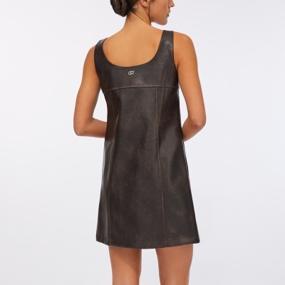 Short coated fabric dress