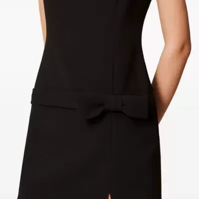 Bow-detail sleeveless mini dress