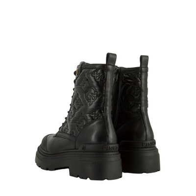 Leather combat boots