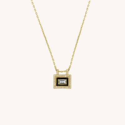 MYA-BAY Black Blue El Paso Necklace