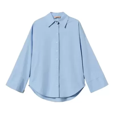 Wide-cuff button-down shirt