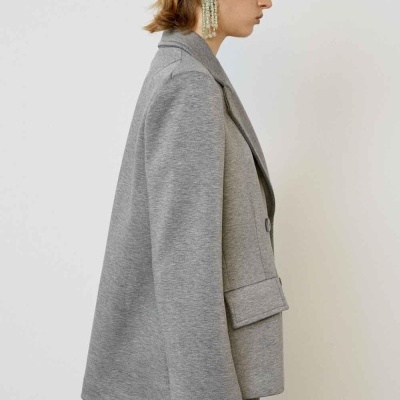 Double-Breasted Blazer with Classic Lapel