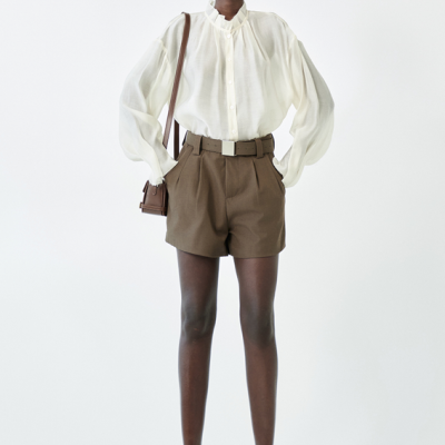 Tailored Brown Shorts