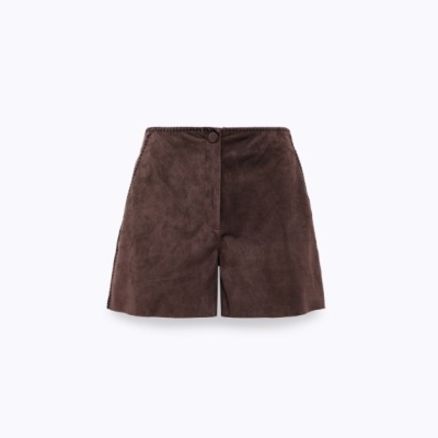 Suede Shorts With Crochet Suede Shorts With Crochet
