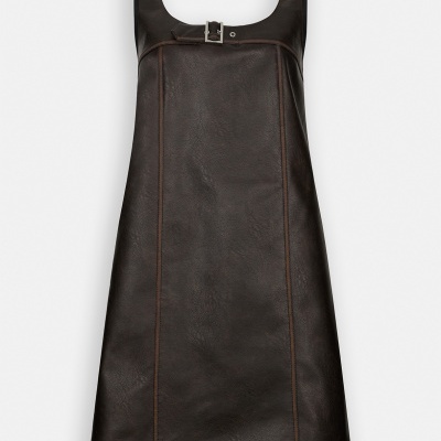 Short coated fabric dress