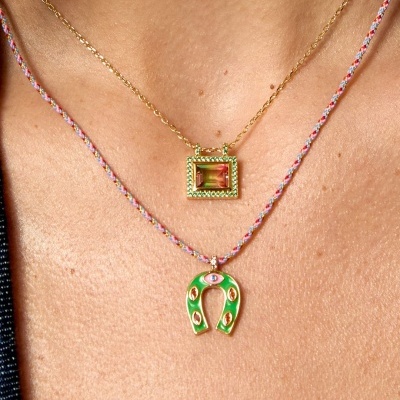 MYA-BAY Green Watermelon El Paso Necklace MYA-BAY Green Watermelon El Paso Necklace