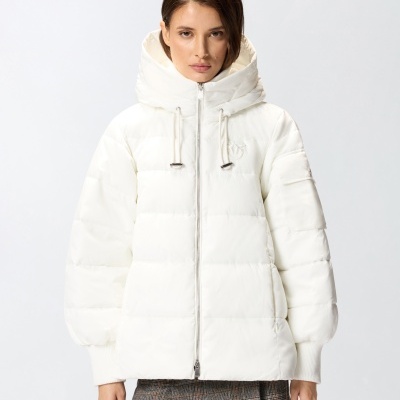 Technical canvas jacket with hood