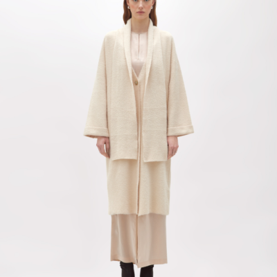 Over Cardigan In Fur Effect Yarn